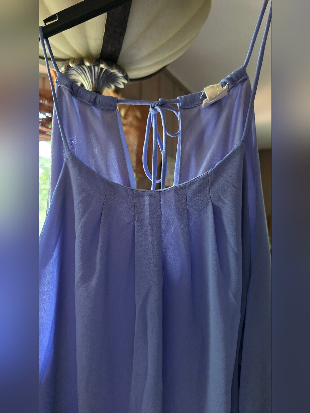 Elegant Blue Spaghetti-Strap Maxi Dress - Picture 4 of 6